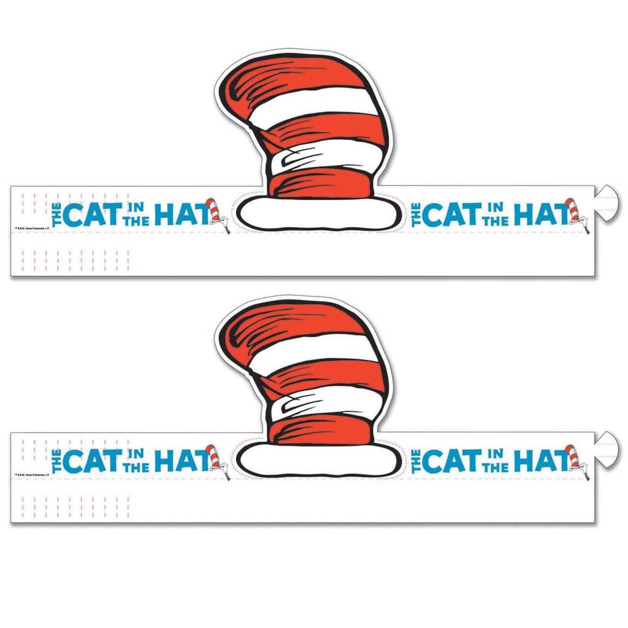 Eureka® Dr. Seuss™ Cat's Hat Wearable Cut Out Hats, 2 Packs of 32